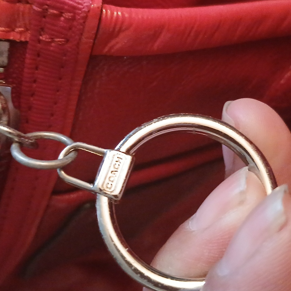 Coach heart poppy red large tote bag - Picture 14 of 17